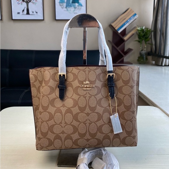 Coach Handbags - COACH Classic Pattern Mollie Tote Bag